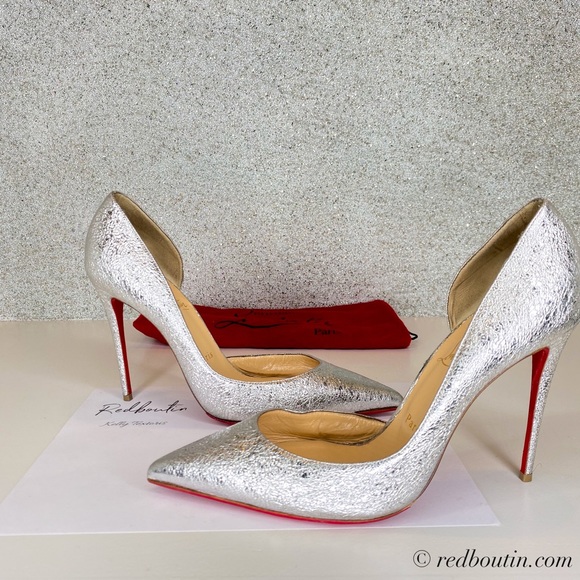Christian Louboutin Shoes - Christian Louboutin Iriza Silver Specchi Pump 40.5